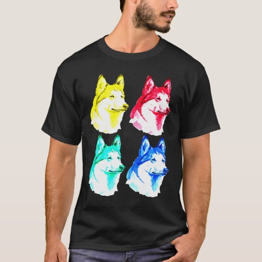 ハスキーアートポパート Tシャツ (正面)