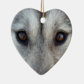 ハスキーオーナメントウルフパップキープサケドッグギフト セラミックオーナメント (右)