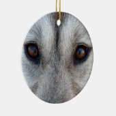 ハスキーオーナメントウルフパップキープサケドッグギフト セラミックオーナメント (右)