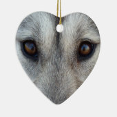 ハスキーオーナメントパーソナライズされたウルフ犬の装飾 セラミックオーナメント (右)