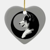 ハスキーオーナメントマラムートキープソークドッグギフト セラミックオーナメント (裏面)