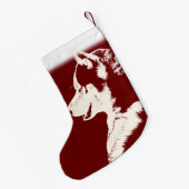 ハスキークリスマスストッキングパーソナライズされたカップストッキング スモールクリスマスストッキング (裏面 (吊り時))