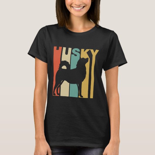 ハスキークール犬のオーナー Tシャツ (正面)