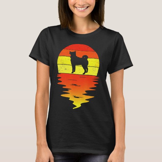 ハスキーサンセットシベリアハスキー Tシャツ (正面)