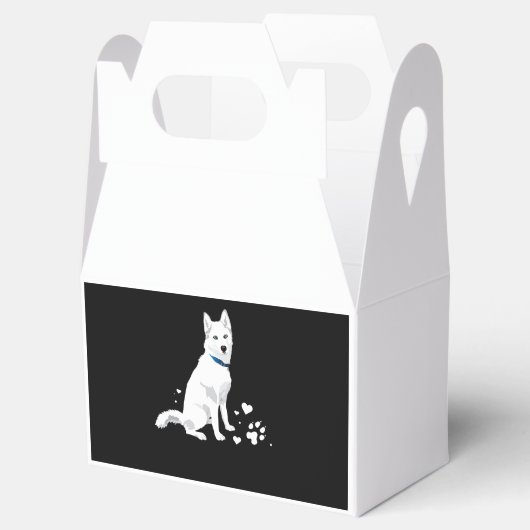 ハスキーシベリアのハスキー甘い白い雪の犬 フェイバーボックス (オープン)