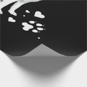 ハスキーシベリアのハスキー甘い白い雪の犬 ラッピングペーパー (角)