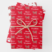 ハスキーシベリア犬シルエットホワイトウーフマス ラッピングペーパーシート (インサイチュ)