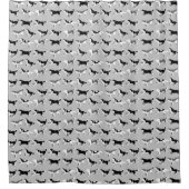 ハスキーシャワーカーテンハスキーマラミュートバスデコール シャワーカーテン (正面)