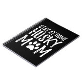 ハスキーステイホーム |おもしろい犬ママギフト ノートブック (左側)