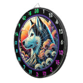 ハスキートワイライトマウンテンウォールデザイン ダーツボード (正面右)