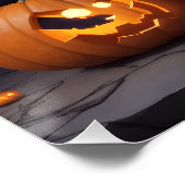 ハスキードッグハロウィーンアドベンチャームーンライト魔法 不気味 ポスター (コーナー)