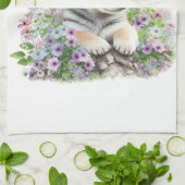 ハスキードッグママフローラ キッチンタオル (折り畳み)