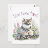 ハスキードッグママフローラ ポストカード (正面/裏面)