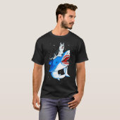 ハスキードッグ宇宙銀河系 Tシャツ (正面フル)