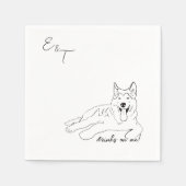 ハスキードッグ結婚カクテルのナプキン スタンダードカクテルナプキン (正面)