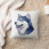 ハスキーハウラーズハスキードッグパワーロゴアート クッション (ブランケット)