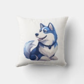 ハスキーハウラーズハスキードッグパワーロゴアート クッション (裏面)