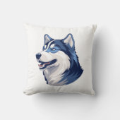 ハスキーハウラーズハスキードッグパワーロゴアート クッション (正面)