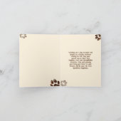 ハスキーハッピーバースデー犬の足跡の編集可能 サンキューカード (内部)