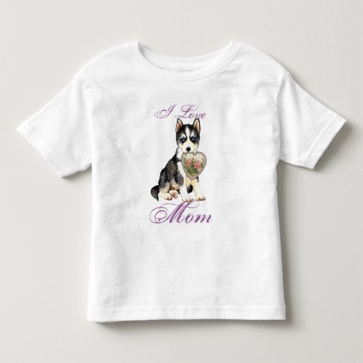 ハスキーハートママ トドラーTシャツ (正面)