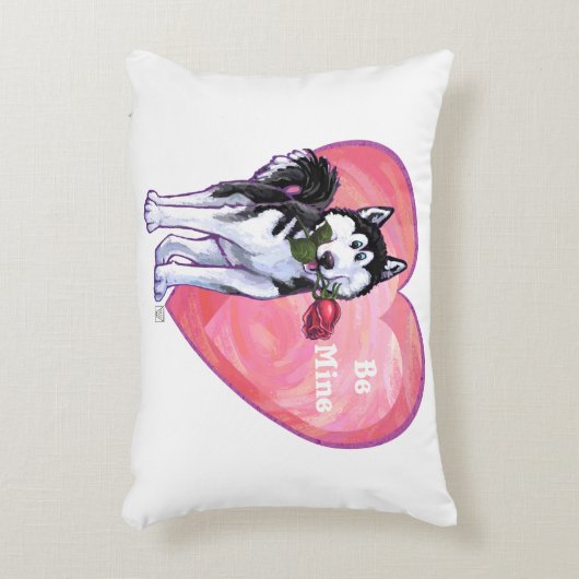 ハスキーバレンタインデー アクセントクッション (正面(垂直))