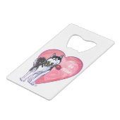 ハスキーバレンタインデー クレジットカード栓抜き (正面アングル)