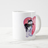 ハスキーバレンタインデー ジャンボコーヒーマグカップ (正面右)