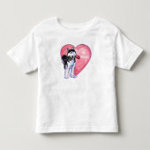 ハスキーバレンタインデー トドラーTシャツ (正面)