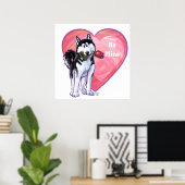 ハスキーバレンタインデー ポスター (ホームオフィス)