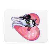 ハスキーバレンタインデー マグネット (横)