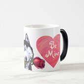 ハスキーバレンタインデー モーフィングマグカップ (正面右)