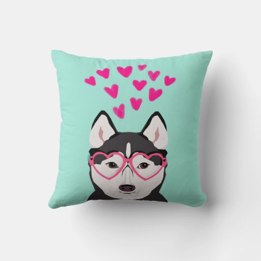 ハスキーバレンタインドッグ枕 クッション (裏面)