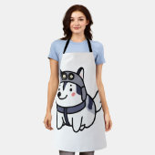 ハスキーパイロットドッグラバーマリュート エプロン (着用した状態)
