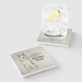 ハスキーパパストーンコースター ストーンコースター (横)