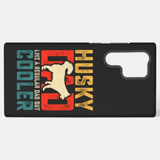 ハスキーパパ、定期的なパパが涼しさに上昇おもしろい SAMSUNG GALAXYケース (裏面横)