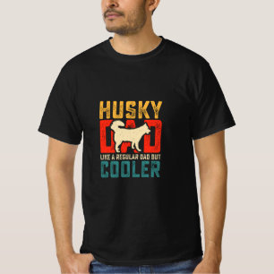 ハスキーパパ、定期的なパパが涼しさに上昇おもしろい Tシャツ