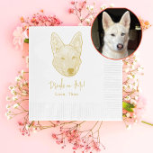 ハスキーパーソナライズされたのシビールドッグ 縁ありカクテルナプキン