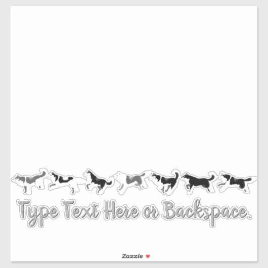 ハスキーパーソナライズされたのスティッカーのスレッドチームデカール シール (シート)