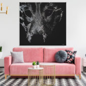 ハスキープリントハスキー狼の犬のキャンバスプリント キャンバスプリント (インサイチュ (リビング))