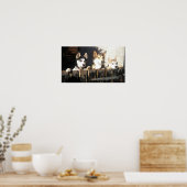 ハスキープリント..覗き!! ポスター (キッチン)