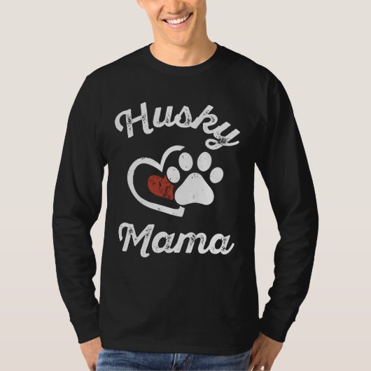 ハスキーマハスキーオーナードッグママ Tシャツ (正面)