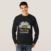 ハスキーママホワイトフラワー Tシャツ (正面フル)