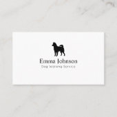 ハスキーモダンロゴ犬歩く名刺 名刺 (正面)