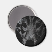 ハスキー冷蔵庫マグネットそり犬ウルフマグネット/ギフト マグネット (正面/裏面)