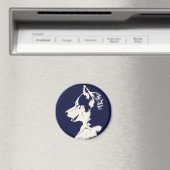 ハスキー冷蔵庫用マグネットアラスカそりドッグマグネット/ギフト マグネット (インサイチュ (食洗機))