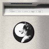 ハスキー冷蔵庫用マグネットアラスカそりドッグマグネット/ギフト マグネット (インサイチュ (食洗機))