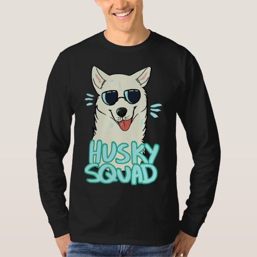 ハスキー分隊ホワイト Tシャツ (正面)