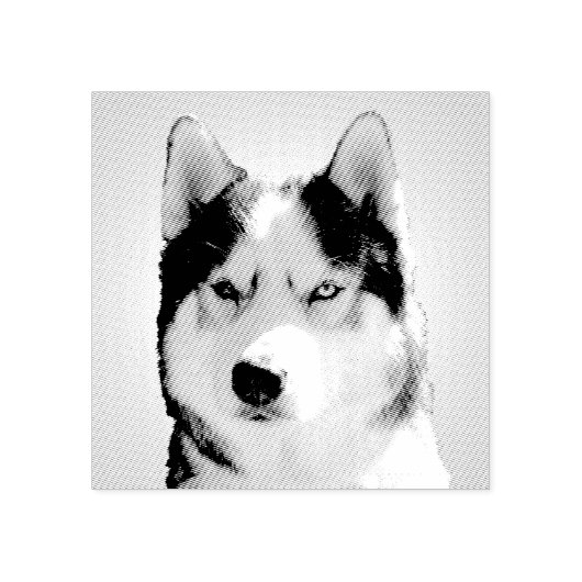 ハスキー切手カスタムシベリアのハスキー切手 ラバースタンプ (インプリント)