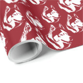 ハスキー包装紙ハスキーそり犬紙 ラッピングペーパー (ロールコーナー)