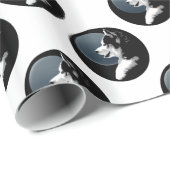 ハスキー包装紙ハスキー犬ぞり犬紙 ラッピングペーパー (ロールコーナー)